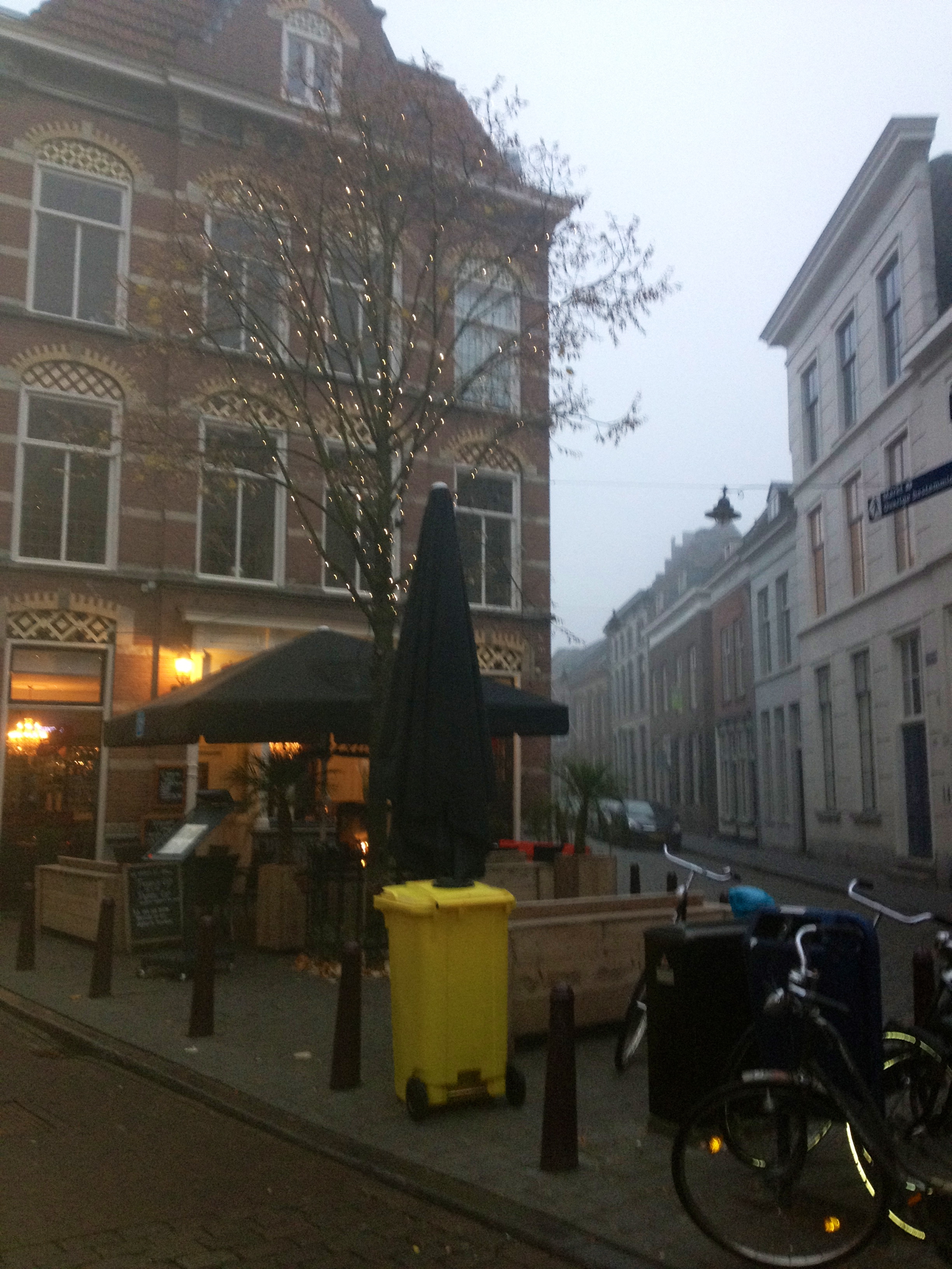 netherlands foggy city