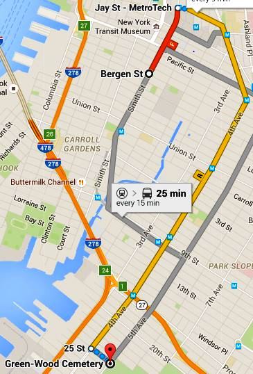 Bergen St to 25 St F to R