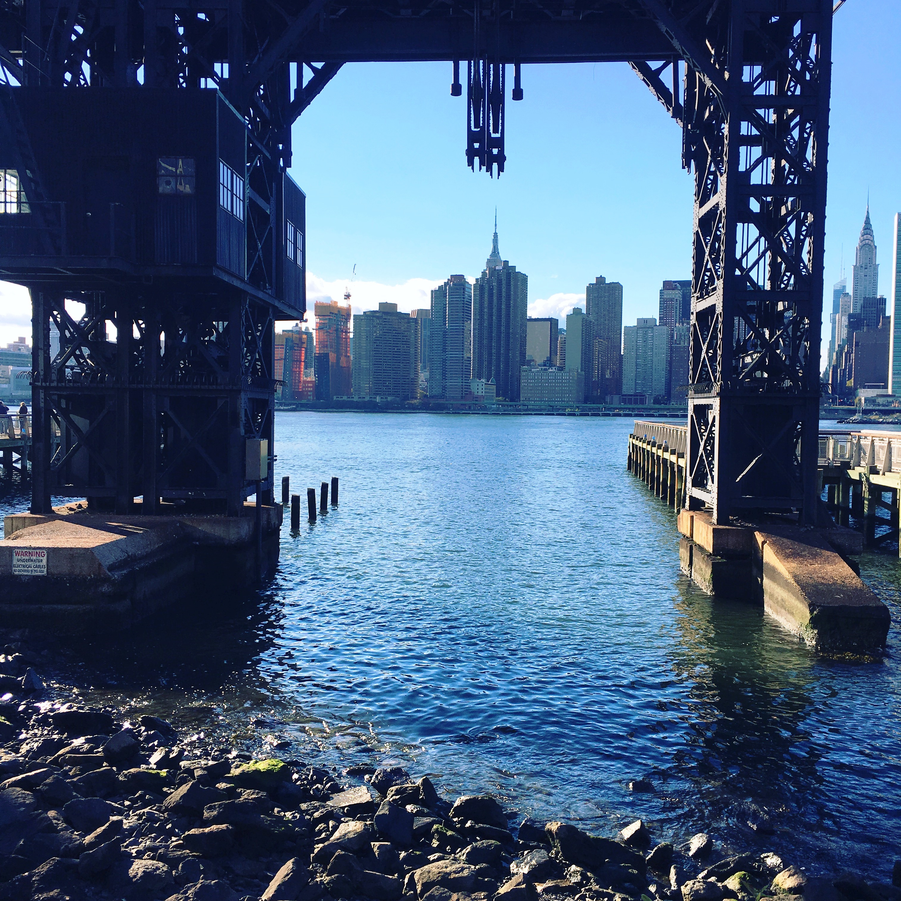 Looking at Midtown from Under the LIC Sign Instagram