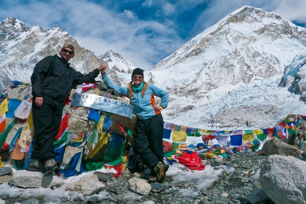 Dave and Deb at the Everest base camp