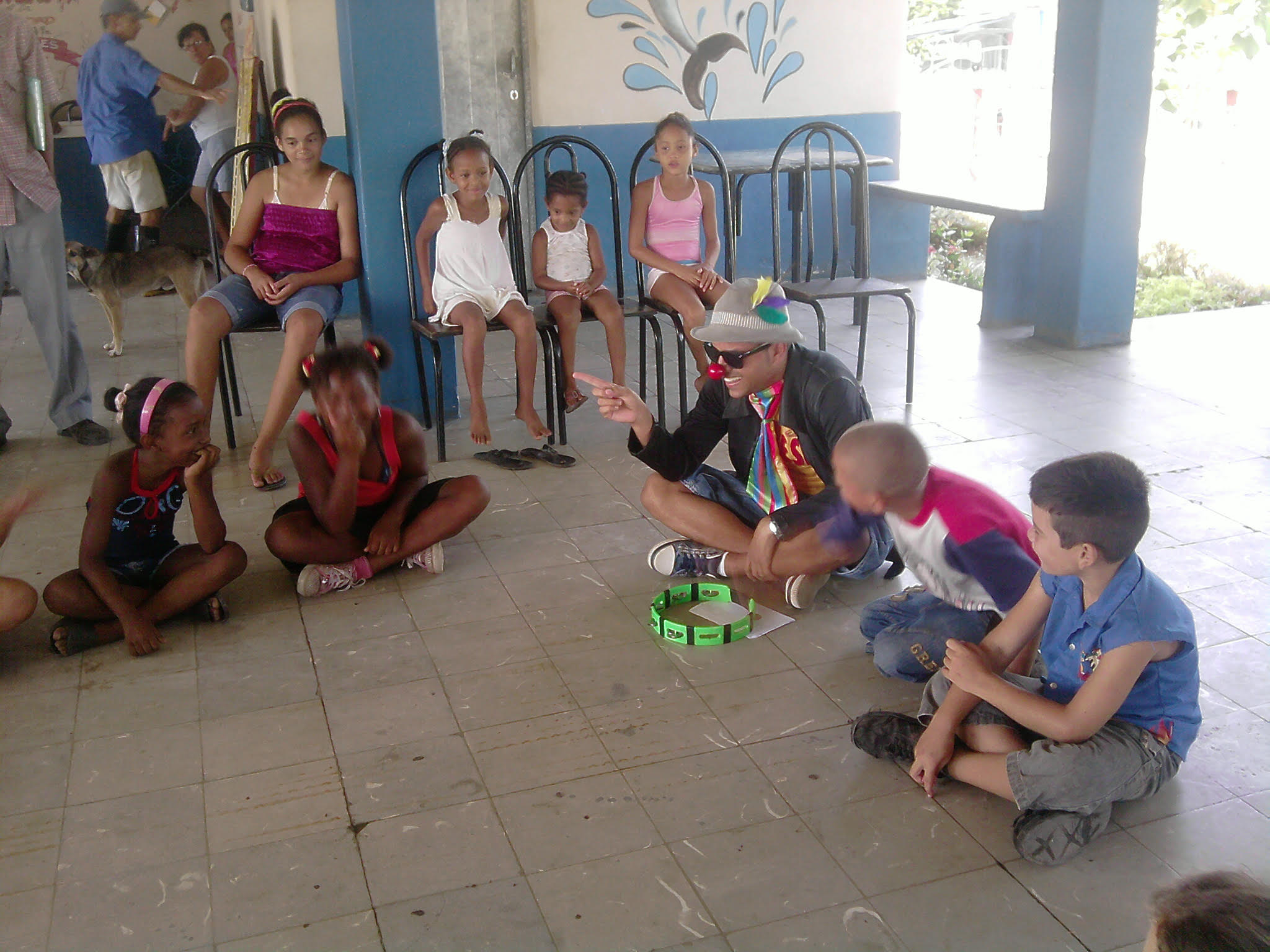 Yordani Salazar, a TV director who started a theater project for children in his community. The plays try to teach values to kids.