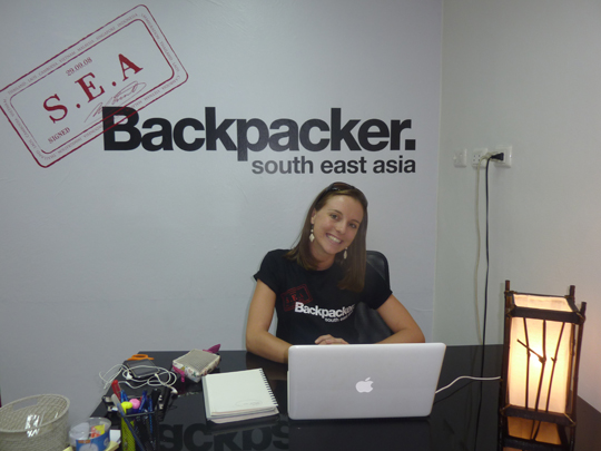 Nikki at her office in Thailand