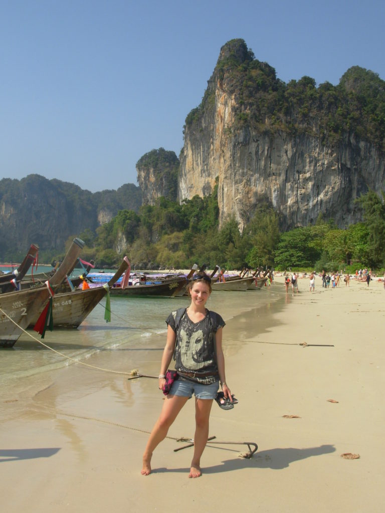 When backpacking on Railay Beach, Thailand