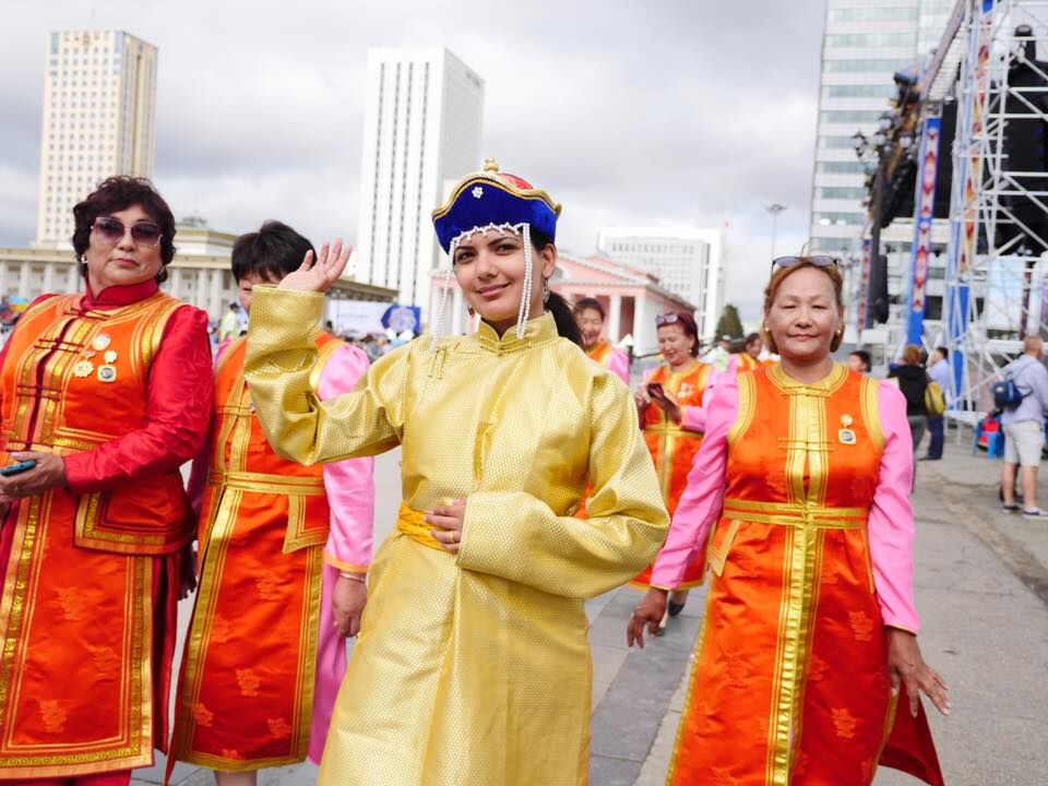Walking in parade at Naadam fetsival in Mongolia_preview